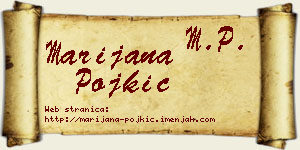 Marijana Pojkić vizit kartica